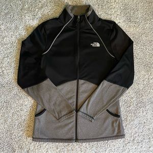 WOMENS MEDIUM THE NORTH FACE BLACK AND GREY JACKET